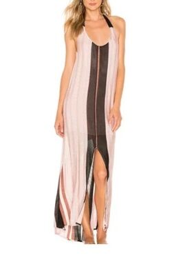 Pilyq Pink and Black Maxi Dress